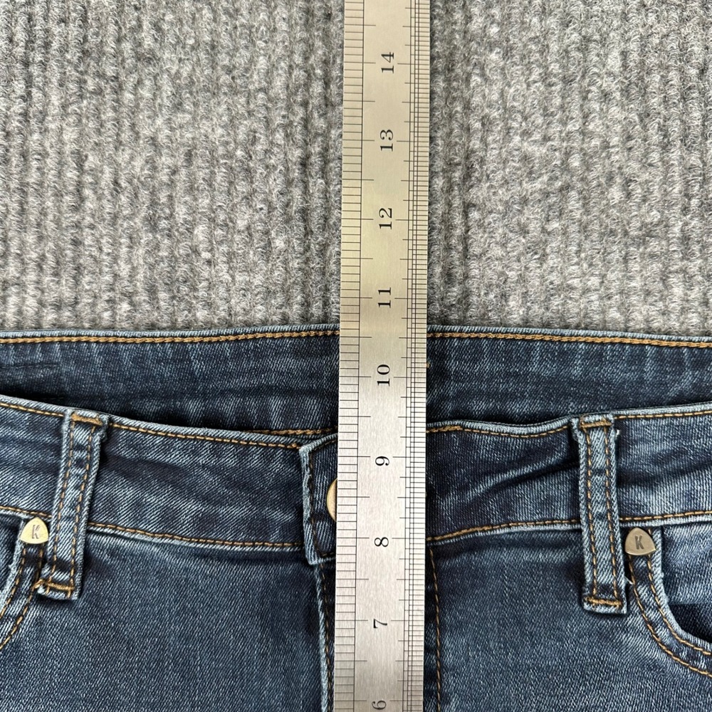 KUT from the Kloth Baby Bootcut Jeans Womens 10S Blue Dark Wash Stretch - Picture 10 of 11